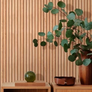 Papel de Parede Estilo Madeira Ripado Marrom Intenso MP