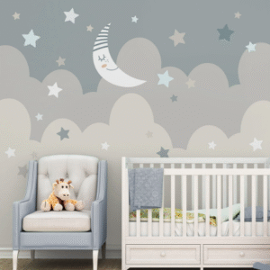 Papel de Parede Estilo Madeira Ripado Marrom Intenso M