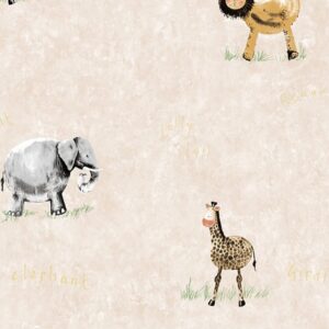 Papel de Parede Infantil - Animais da Savana