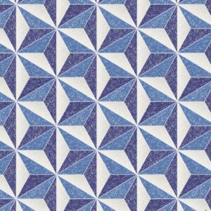 Papel de Parede Geométrico 3D – Tons de Azul